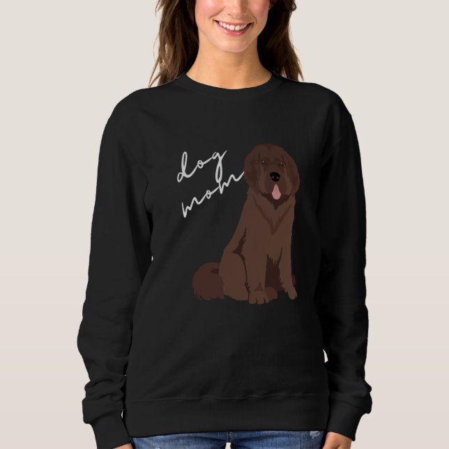 Brown Newfoundland Dog Mom Sweatshirt (Front)