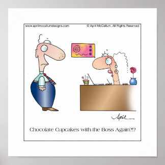 BROWN NOSER Cartoon Poster