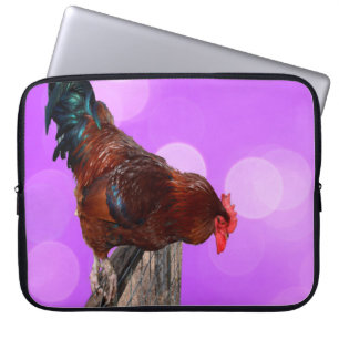 Brown Nosy Rooster, Laptop Sleeve
