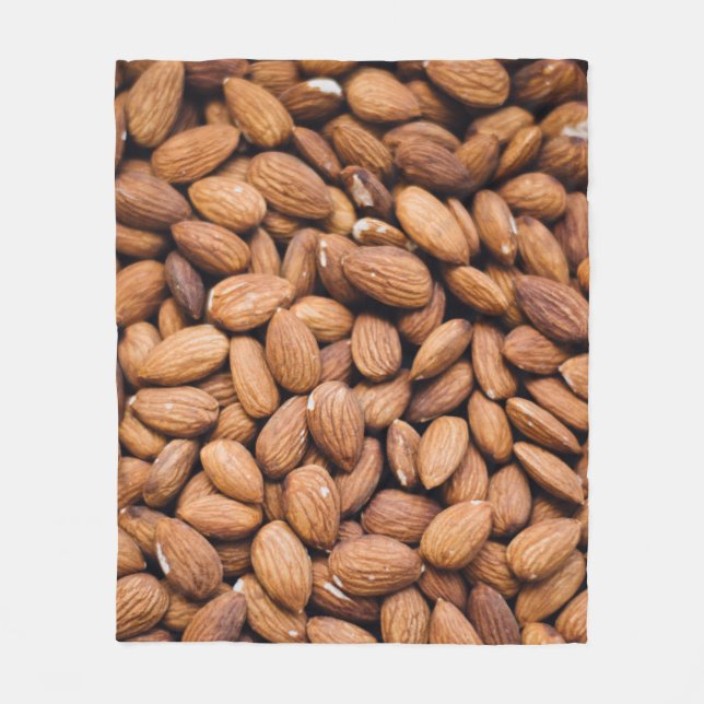 Brown nuts fleece blanket (Front)