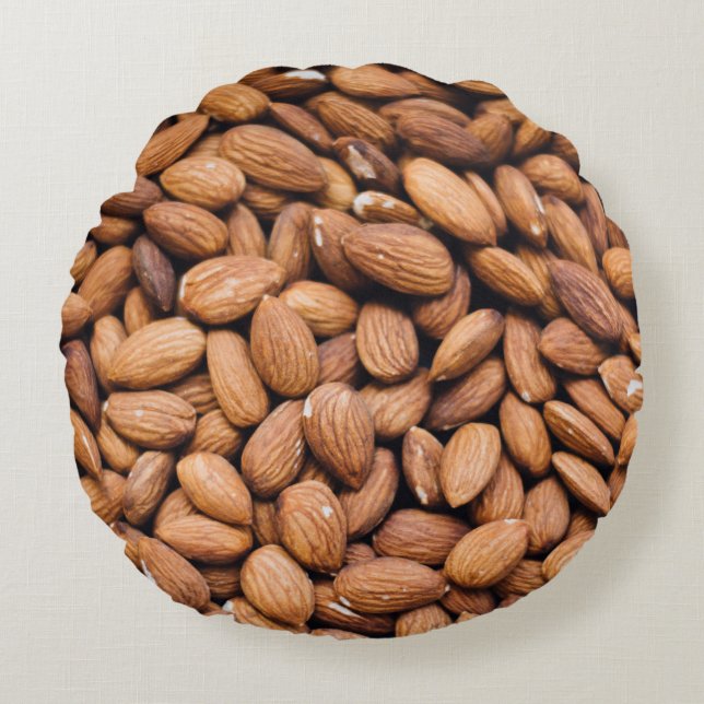 Brown nuts round cushion (Front)