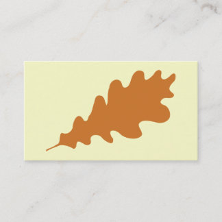 Brown Oak Leaf Design. Business Card
