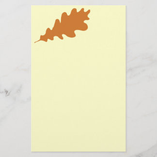 Brown Oak Leaf Design. Stationery