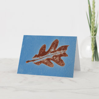 "Brown Oak Lear #2 Blue" Country Greeting Card