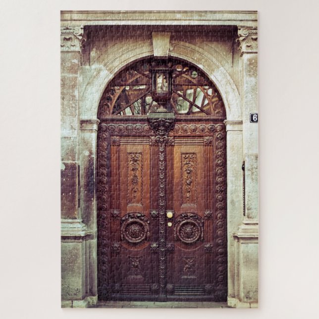 Brown Old World Door Jigsaw Puzzle (Vertical)