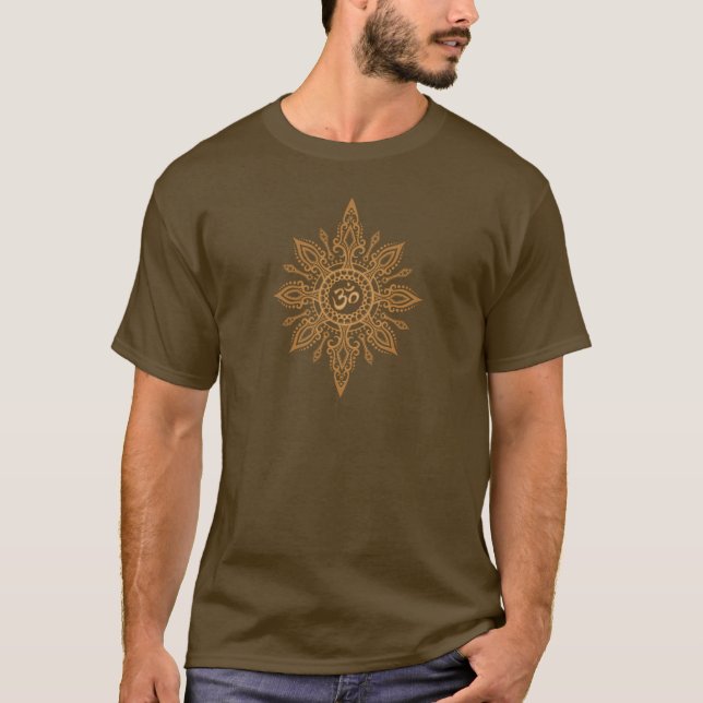 Brown Om Star T-Shirt (Front)