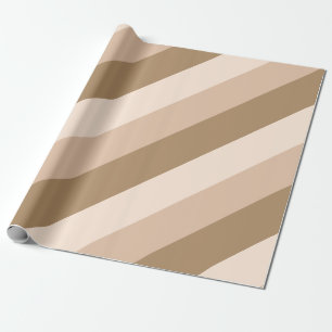 Brown Ombre Diagonal Striped Wrapping Paper