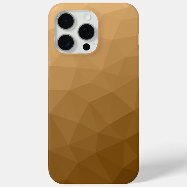Brown ombre gradient geometric mesh pattern Case-Mate iPhone case (Back)