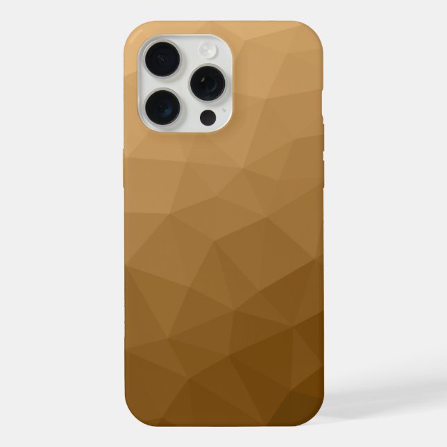 Brown ombre gradient geometric mesh pattern iPhone case (Back)