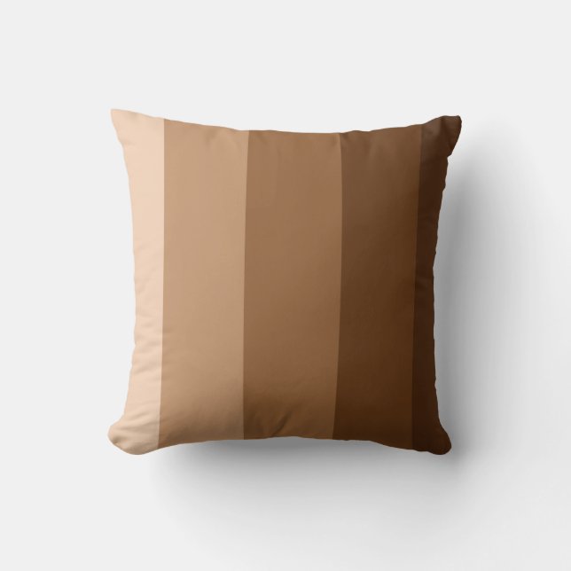 Brown Ombre Stripe Cushion (Front)