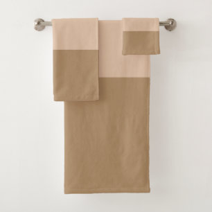 Brown Ombre Striped Bath Towel Set