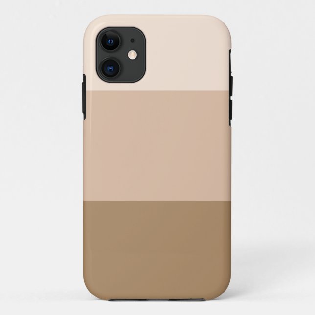 Brown Ombre Striped Case-Mate iPhone Case (Back)