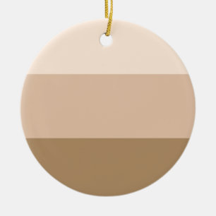 Brown Ombre Striped Ceramic Ornament