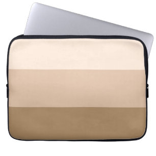 Brown Ombre Striped Laptop Sleeve