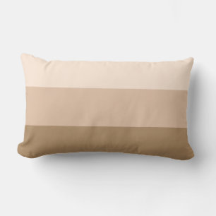 Brown Ombre Striped Lumbar Cushion