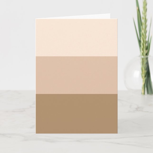 Brown Ombre Striped Note Card (Front)