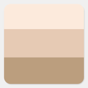 Brown Ombre Striped Square Sticker