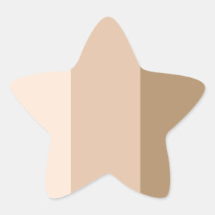 Brown Ombre Striped Star Sticker