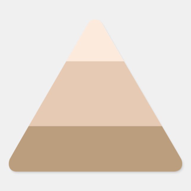 Brown Ombre Striped Triangle Sticker (Front)