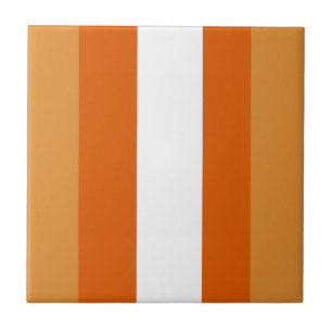 Brown, orange and white stripes tile