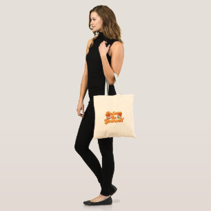 Brown Orange Believe in Yourself Tote Bag