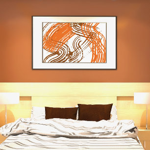 Brown, Orange Boho Earth Tone Colours Photo Print