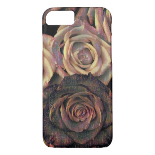 Brown, orange, gold roses iPhone / iPad case