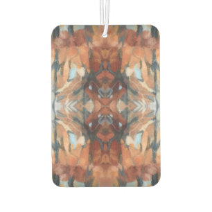 Brown orange grey beige cream abstract watercolor car air freshener