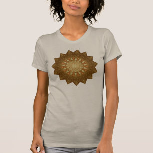 Brown Orange Star Mandala T-Shirt