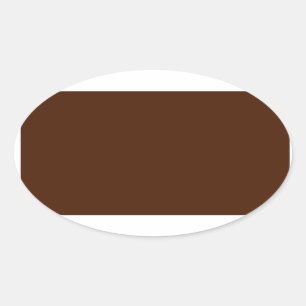 Brown  Oval Sticker