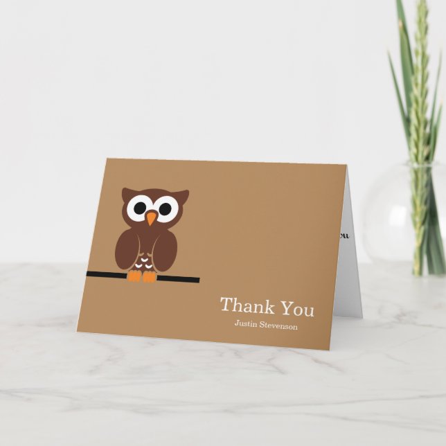 Brown Owl Thank You Card (Front)