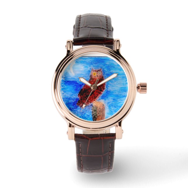 Brown Owl under Moonlight Watch (Front)