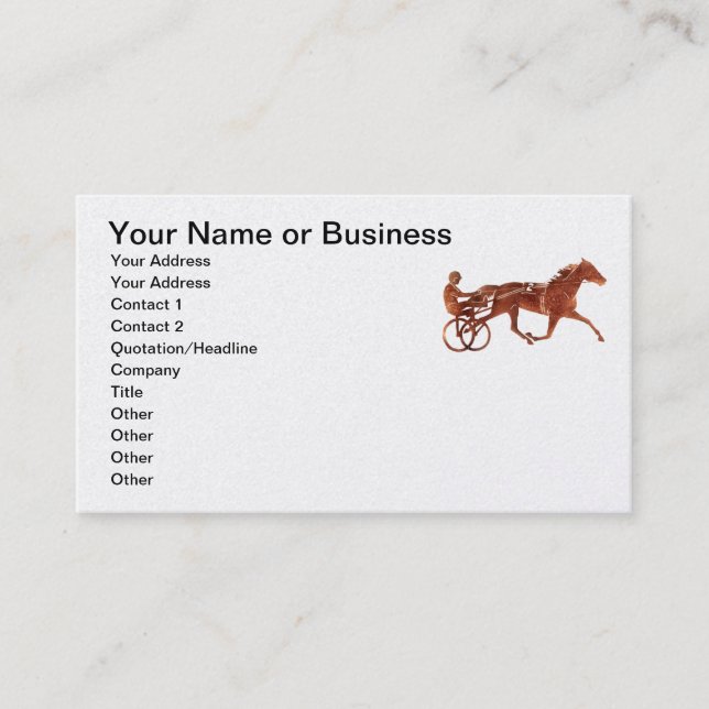 Brown Pacer Silhouette Business Card (Front)