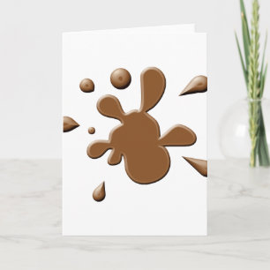 Brown Paint Splodge Card