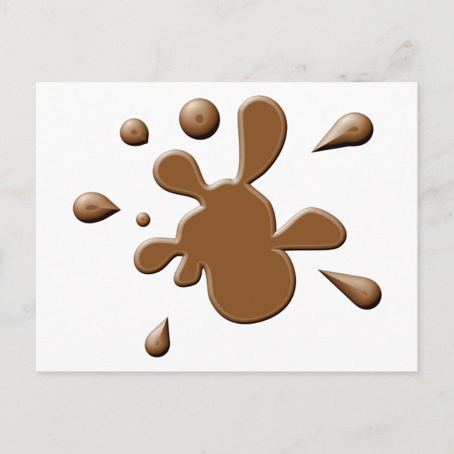 Brown Paint Splodge Postcard (Front)