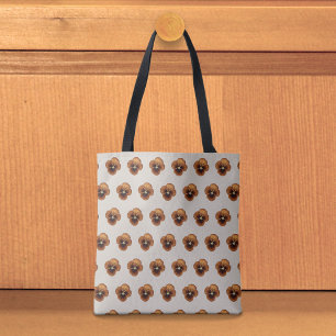 Brown Pansy Seamless Pattern Tote Bag