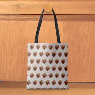 Brown Pansy Seamless Pattern Tote Bag