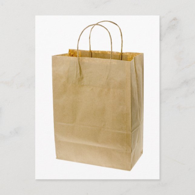 Brown paper bag postcard (Front)