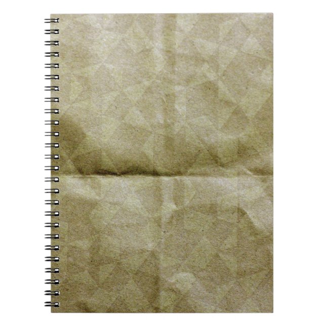 Brown paper wrinkle. Crease the paper. Background  Notebook (Front)