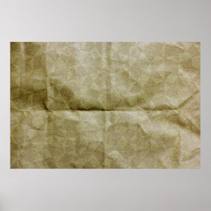 Brown paper wrinkle. Crease the paper. Background  Poster
