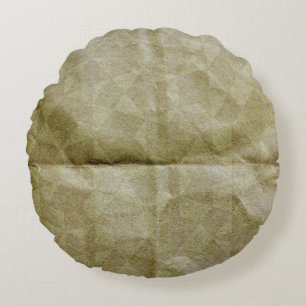 Brown paper wrinkle. Crease the paper. Background  Round Cushion