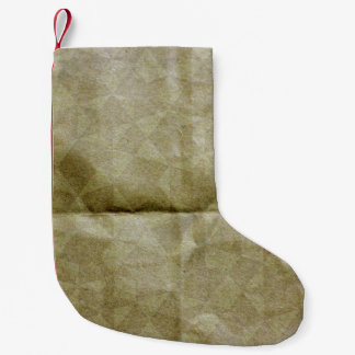 Brown paper wrinkle. Crease the paper. Background  Small Christmas Stocking