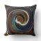 Brown Patchwork Swirl Throw Pillow