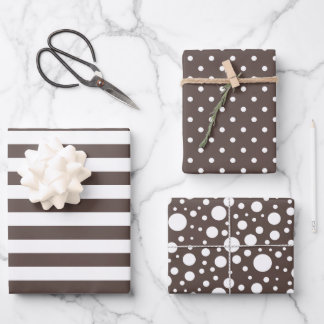 Brown Patterns Wrapping Paper Sheet Set