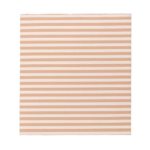 Brown Peach Stripes Pattern Notepad