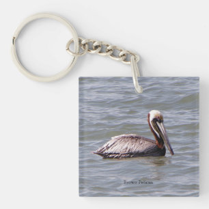 Brown Pelican acrylic key chain