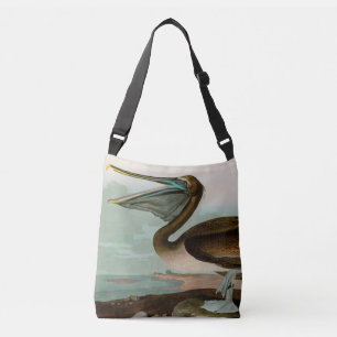 Brown Pelican Birds of America Audubon Print Crossbody Bag