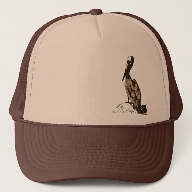 Brown Pelican Birds Wildlife Animals Trucker Hat (Front)