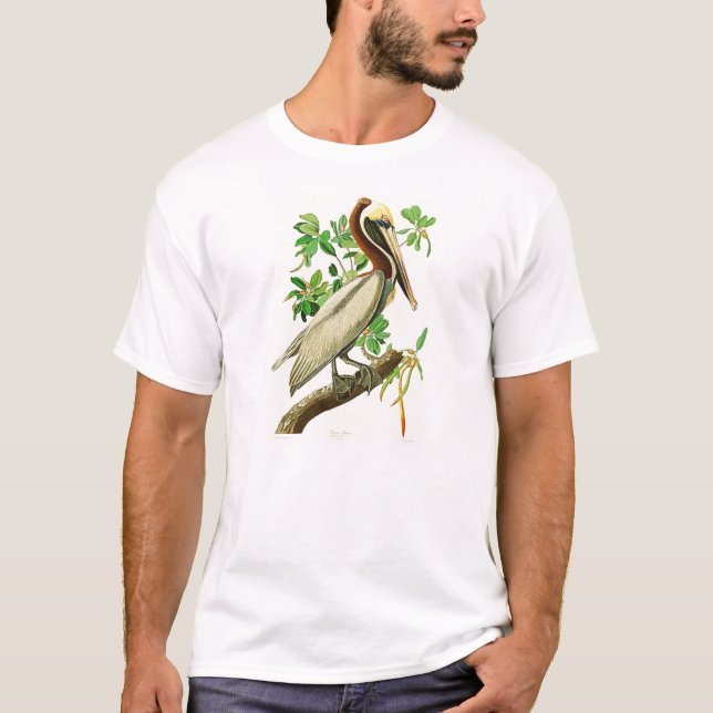 Brown Pelican John James Audubon Birds of America T-Shirt (Front)
