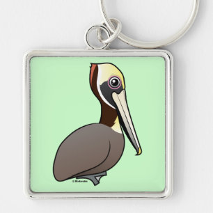 Brown Pelican Key Ring